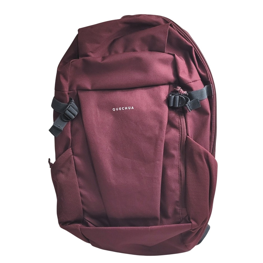 Quechua NH100 20L Backpack Unisex Burgundy Hiking Daypack Padded